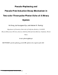 Cover page: Pseudo-Rephasing and Pseudo-Free-Induction-Decay Mechanism in Two-Color Three-Pulse Photon Echo of a Binary System