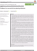 Cover page: Guidance for successful tree planting initiatives