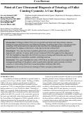 Cover page: Point-of-care Ultrasound Diagnosis of Tetralogy of Fallot Causing Cyanosis: A Case Report