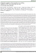 Cover page: Integrative analysis of liver-specific non-coding regulatory SNPs associated with the risk of coronary artery disease.