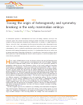 Cover page: Tracing the origin of heterogeneity and symmetry breaking in the early mammalian embryo