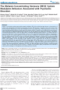 Cover page: The Melanin-Concentrating Hormone (MCH) System Modulates Behaviors Associated with Psychiatric Disorders