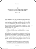 Cover page: THE SCIENCE OF IDENTITY