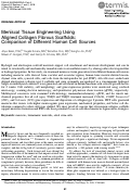 Cover page: Meniscal Tissue Engineering Using Aligned Collagen Fibrous Scaffolds: Comparison of Different Human Cell Sources