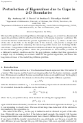 Cover page: Perturbation of eigenvalues due to gaps in 2-D boundaries