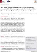 Cover page: The Candida albicans reference strain SC5314 contains a rare, dominant allele of the transcription factor Rob1 that modulates filamentation, biofilm formation, and oral commensalism