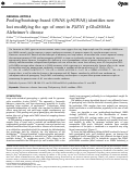 Cover page: Pooling/bootstrap-based GWAS (pbGWAS) identifies new loci modifying the age of onset in PSEN1 p.Glu280Ala Alzheimer's disease