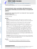 Cover page: Acute and Chronic Stress Associations With Blood Pressure: An Ecological Momentary Assessment Study on an App-Based Platform