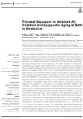 Cover page: Prenatal Exposure to Ambient Air Pollution and Epigenetic Aging at Birth in Newborns