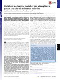 Cover page: Statistical mechanical model of gas adsorption in porous crystals with dynamic moieties
