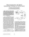Cover page: Video Communications with Optimal Intra/Inter-Mode Switching over Wireless Internet