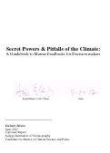 Cover page: Secret Powers &amp; Pitfalls of the Climate: A Guidebook to Marine Feedbacks for Decision makers