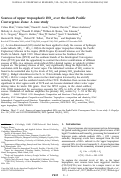 Cover page: Sources of upper tropospheric HOx over the South Pacific Convergence Zone: A case study