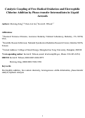 Cover page: Catalytic Coupling of Free Radical Oxidation and Electrophilic Chlorine Addition by Phase-Transfer Intermediates in Liquid Aerosols