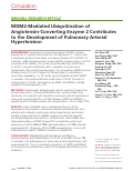 Cover page: MDM2-Mediated Ubiquitination of ACE2 Contributes to the Development of Pulmonary Arterial Hypertension