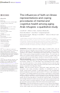 Cover page: The influences of faith on illness representations and coping procedures of mental and cognitive health among aging Arab refugees: a qualitative study.