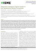 Cover page: Adaptation strategies of giant viruses to low-temperature marine ecosystems.