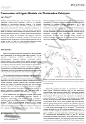 Cover page: Conversion of Lignin Models by Photoredox Catalysis