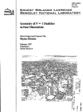 Cover page: Geometry of n=1 Dualities in Four Dimensions