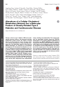 Cover page: Alterations of a Cellular Cholesterol Metabolism Network Are a Molecular Feature of Obesity-Related Type 2 Diabetes and Cardiovascular Disease