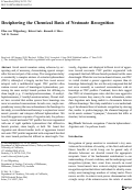 Cover page: Deciphering the Chemical Basis of Nestmate Recognition