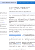 Cover page: Psychosocial Telephone Counseling for Survivors of Cervical Cancer