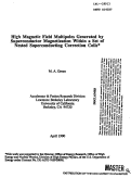 Cover page: High Magnetic Field Multipoles Generated by Superconductor Magnetization within a Set of Nested Superconducting Correction Coils