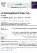 Cover page: Osteochondroma-like parosteal osteosarcoma: A case highlighting diagnostic challenge and surgical advances.