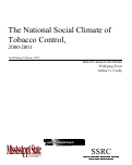 Cover page: The National Social Climate of Tobacco Control, 2000-2001