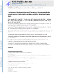 Cover page: Evaluation of Angioarchitectural Features of Unruptured Brain Arteriovenous Malformation by Susceptibility Weighted Imaging