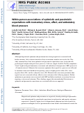 Cover page: Within-person associations of optimistic and pessimistic expectations with momentary stress, affect, and ambulatory blood pressure.