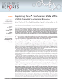 Cover page: Exploring TCGA Pan-Cancer Data at the UCSC Cancer Genomics Browser