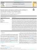 Cover page of Seasonal variation and response of surf zone fish assemblages to environmental variables in the Northeast Pacific