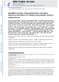 Cover page: Quantitative analysis of the natural history of prolidase deficiency: description of 17 families and systematic review of published cases.