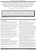 Cover page: Global Emergency Medicine Journal Club: Social Media Responses to the March 2014 Annals of Emergency Medicine Journal Club on Targeted Temperature Management∗