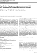 Cover page: Specification of progression in glaucomatous visual field loss, applying locally condensed stimulus arrangements