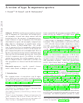 Cover page: A review of type Ia supernova spectra