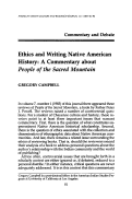 Cover page: Ethics and Writing Native American History: A Commentary about People of the Sacred Mountain