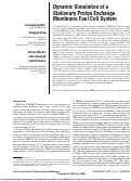 Cover page: Dynamic Simulation of a Stationary Proton Exchange Membrane Fuel Cell System
