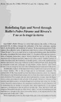 Cover page: Redefining Epic and Novel through Rulfo's Pedro Páramo and Rivera's <em>Y no se lo tragó la tierra</em>