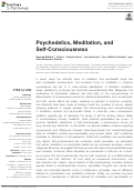 Cover page: Psychedelics, Meditation, and Self-Consciousness