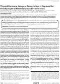 Cover page: Thyroid hormone receptor sumoylation is required for preadipocyte differentiation and proliferation.