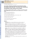 Cover page: Association of Obesity and Kidney Function Decline among Non-Diabetic Adults with eGFR &gt; 60 ml/min/1.73m2: Results from the Multi-Ethnic Study of Atherosclerosis (MESA).