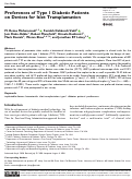 Cover page: Preferences of Type 1 Diabetic Patients on Devices for Islet Transplantation.