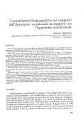 Cover page: Considerazioni fitogeografiche sui castagneti dell’Appennino meridionale nei rapporti con l’Appennino settentrionale