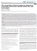 Cover page: The association between timing in pregnancy of drought and excess rainfall, infant sex, and birthweight: Evidence from Nepal