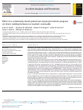 Cover page: Effect of a community-based pedestrian injury prevention program on driver yielding behavior at marked crosswalks