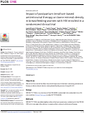 Cover page: Impact of postpartum tenofovir-based antiretroviral therapy on bone mineral density in breastfeeding women with HIV enrolled in a randomized clinical trial