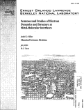 Cover page of Femtosecond studies of electron dynamics and structure at metal-molecular interfaces