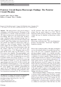 Cover page: Posterior Cricoid Region Fluoroscopic Findings: The Posterior Cricoid Plication